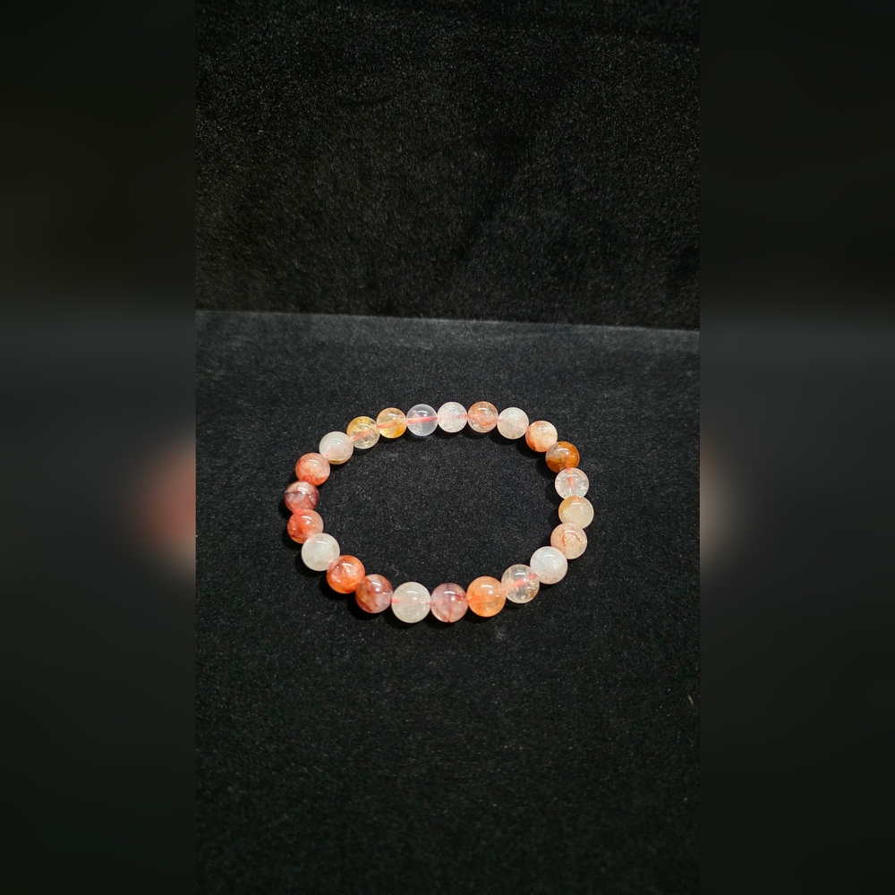 Strawberry and Banana Agate Bracelet